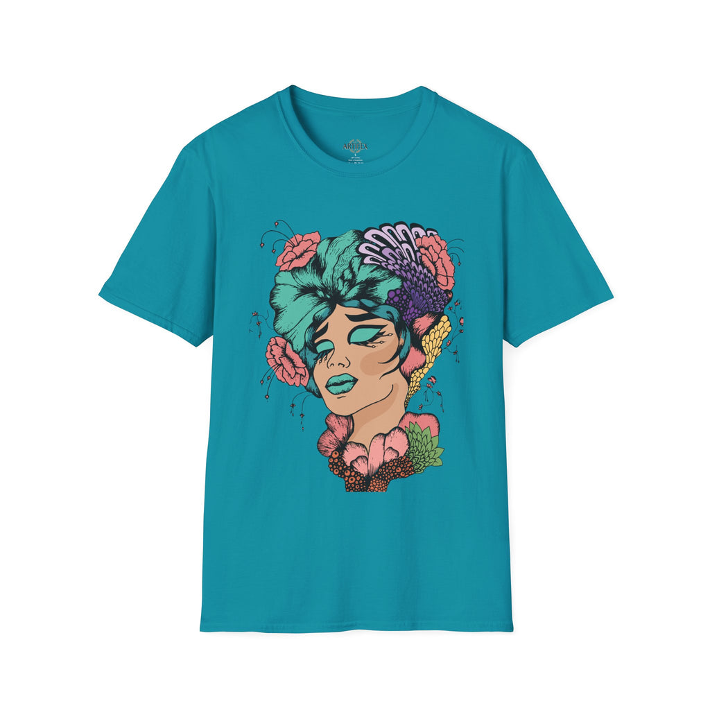 Girl Power Floral Portrait T-Shirt