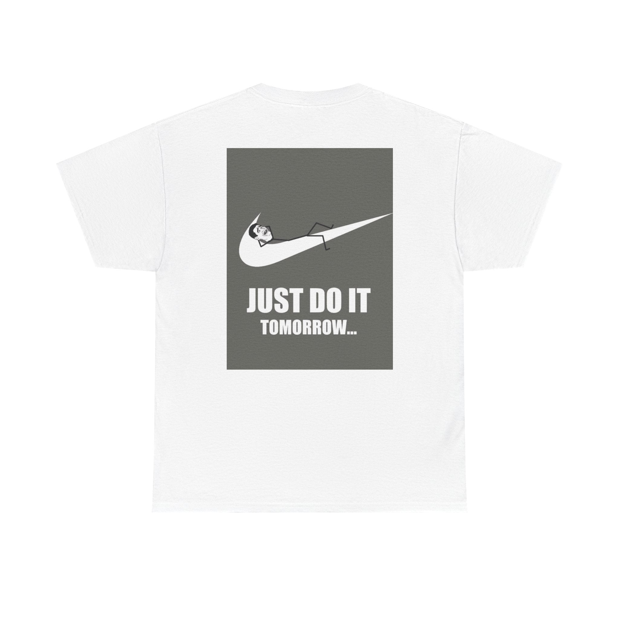 Just Do It Tomorrow Tee — 'Deal With It' Pixel Sunglasses Graphic T‑Shirt