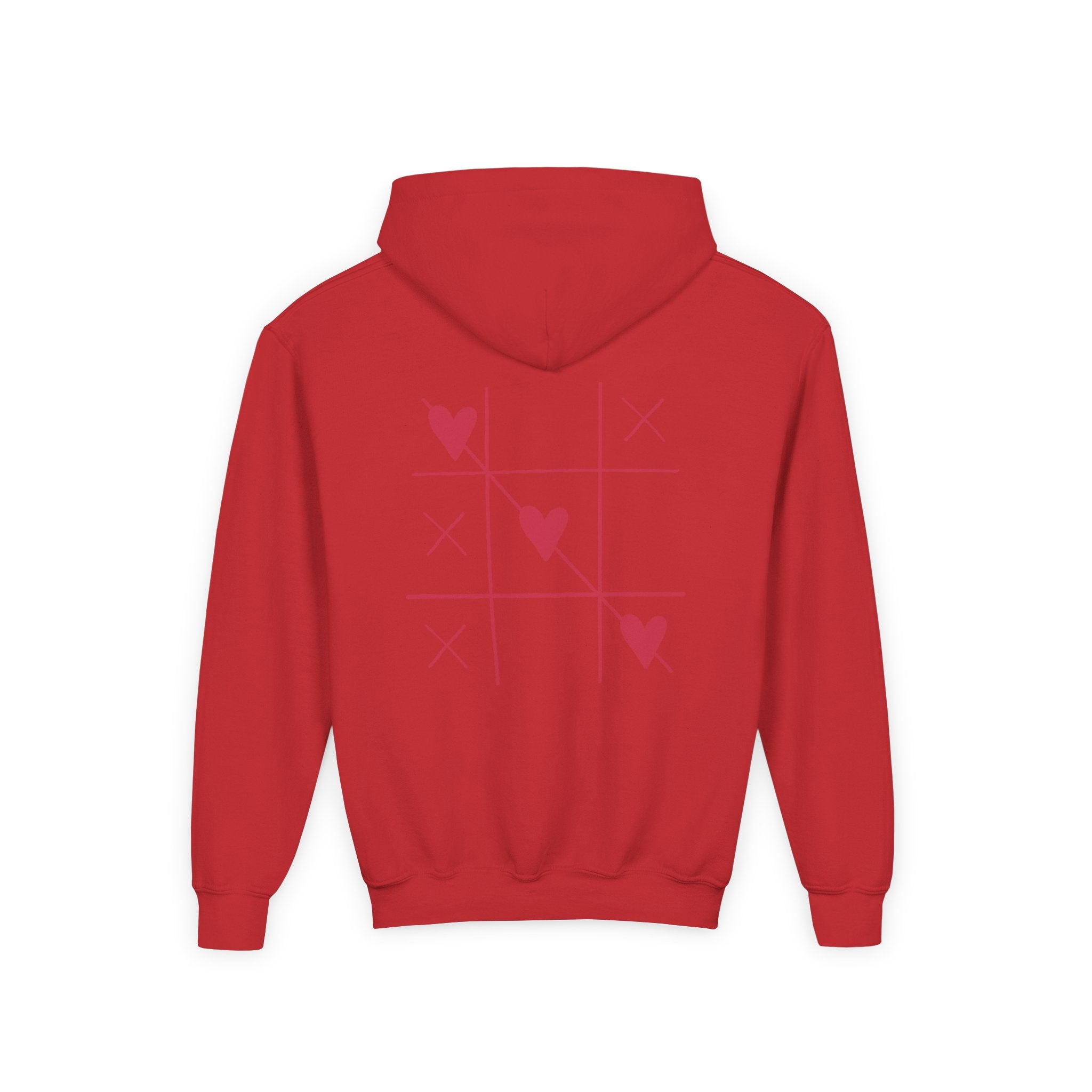 Youth Hoodie — Minimal Valentine Heart Hands "I (heart) you" Design