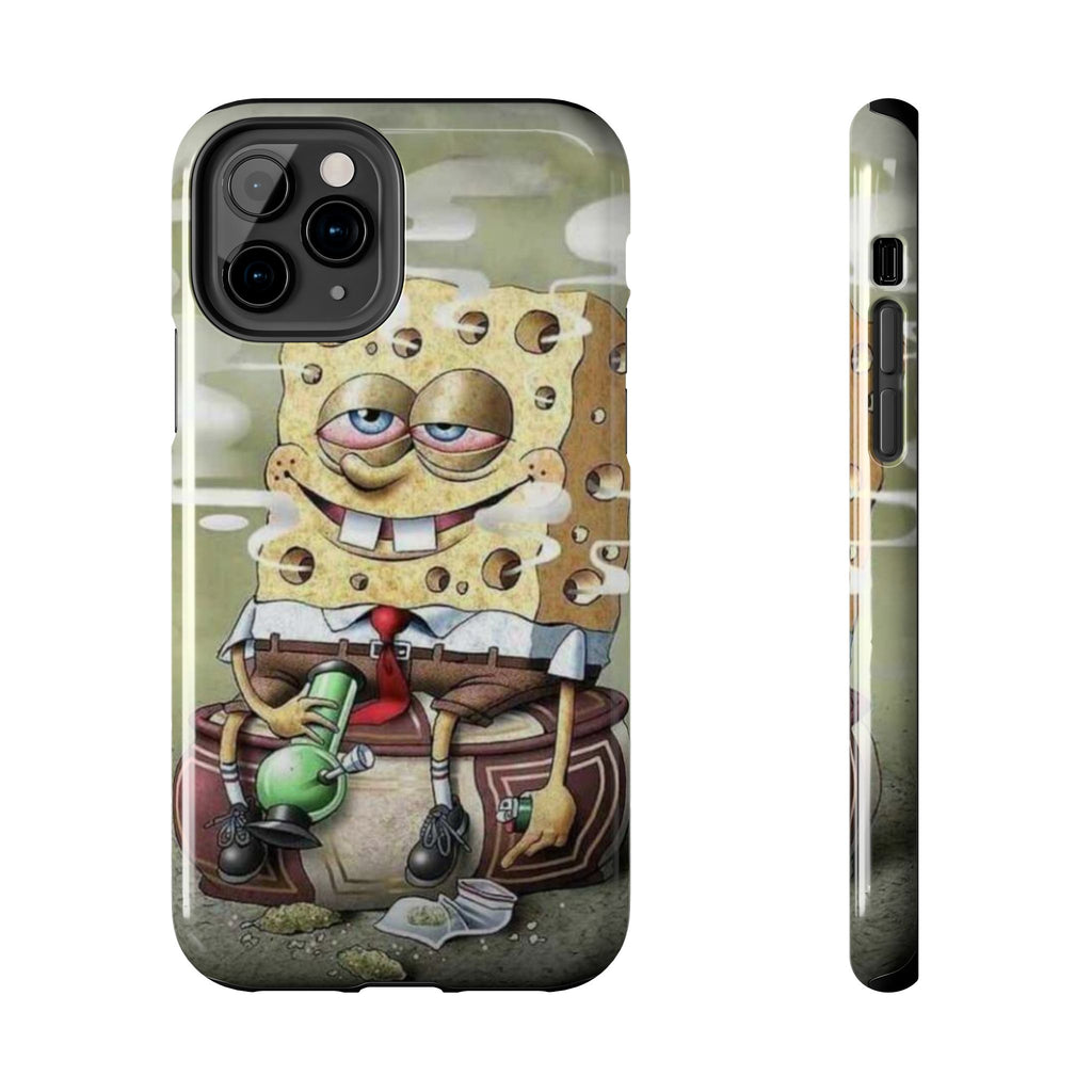 Sponge Parody Tough Phone Case – Stoned Cartoon Sponge Bob with Bong