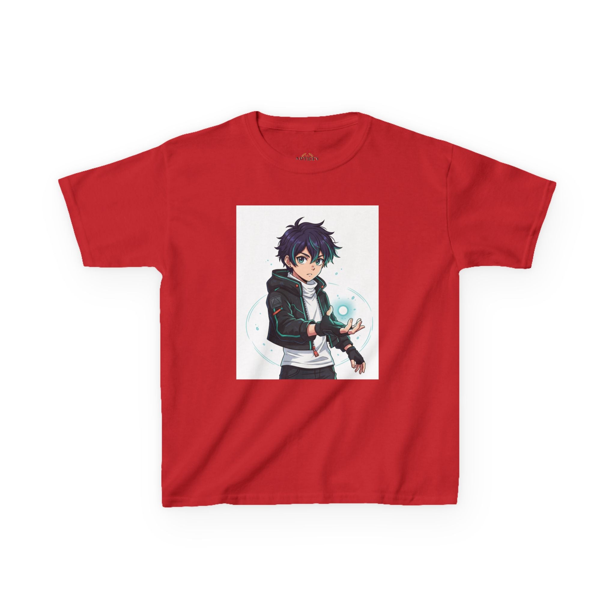 Kids Anime Mage T‑Shirt — Cute Boy Sorcerer Graphic Tee
