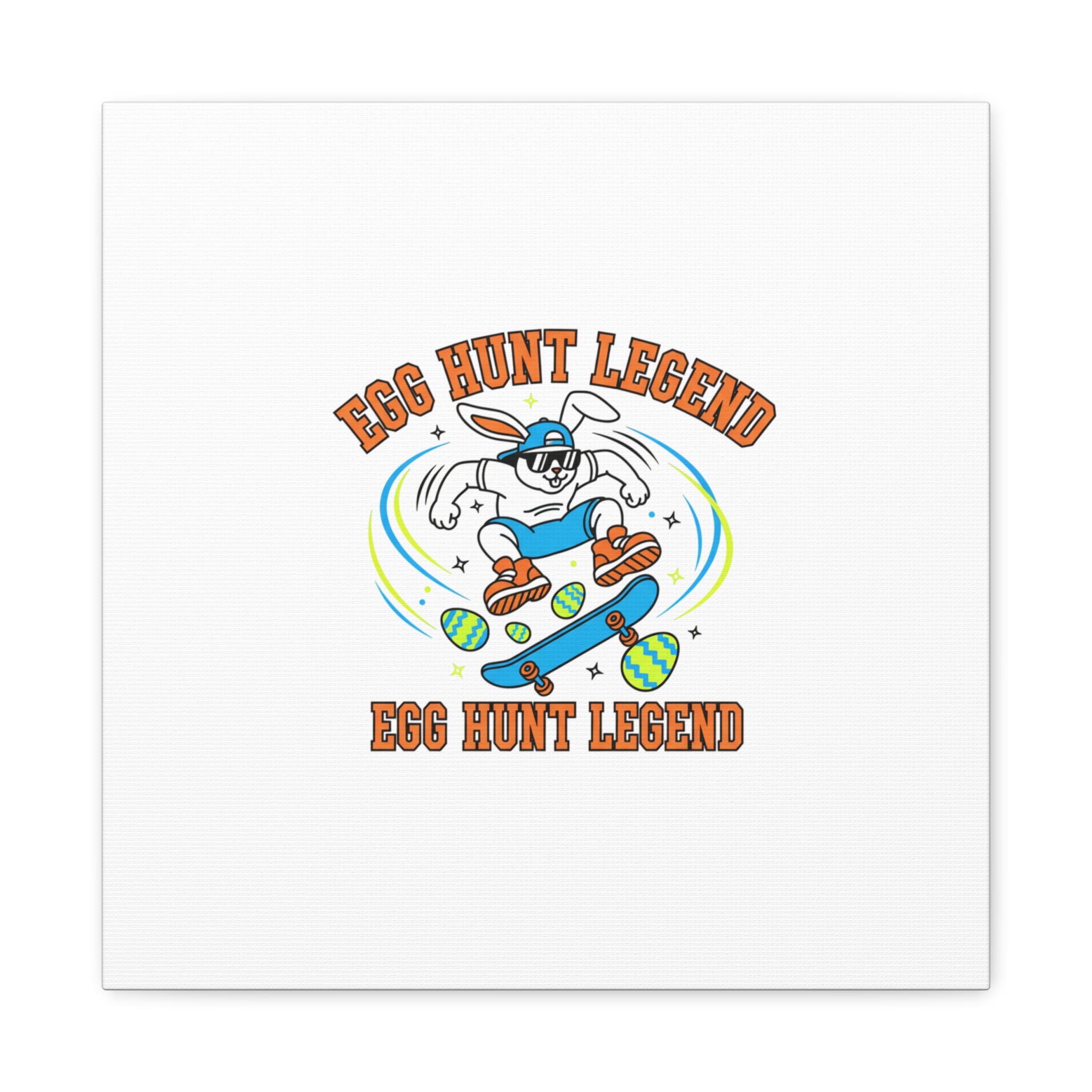 Egg Hunt Legend Canvas | Bold Boys Easter, Egg Hunter Skateboard Dino Egg