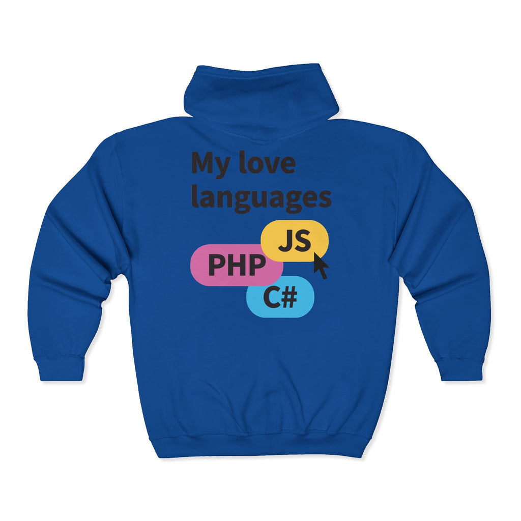 Monster Face Zip Hoodie — Playful Cartoon Splat Design