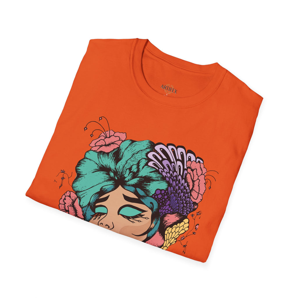 Girl Power Floral Portrait T-Shirt