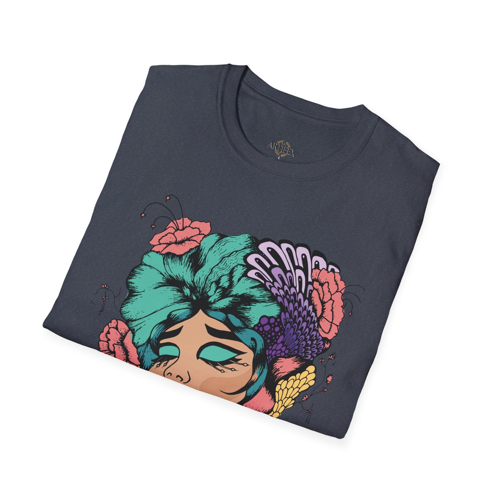 Girl Power Floral Portrait T-Shirt