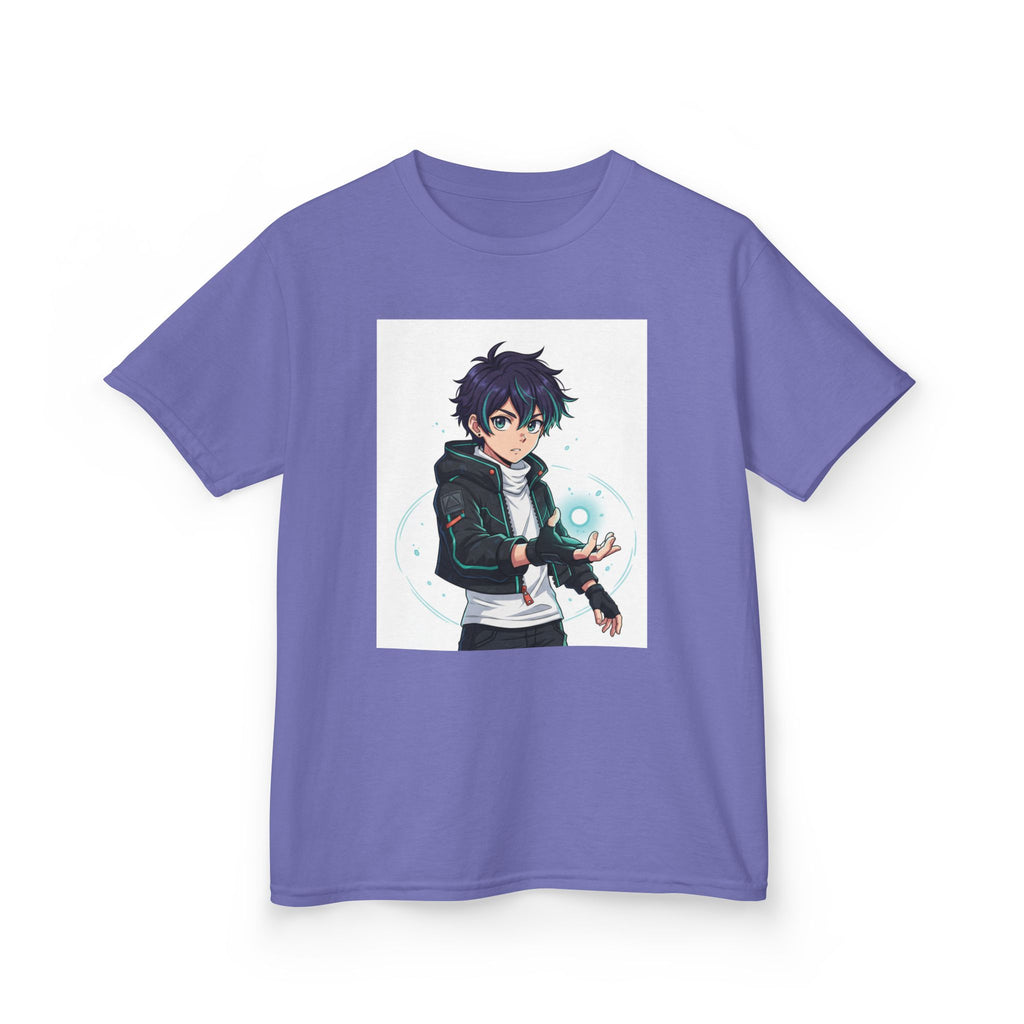 Kids Anime Mage T‑Shirt — Cute Boy Sorcerer Graphic Tee