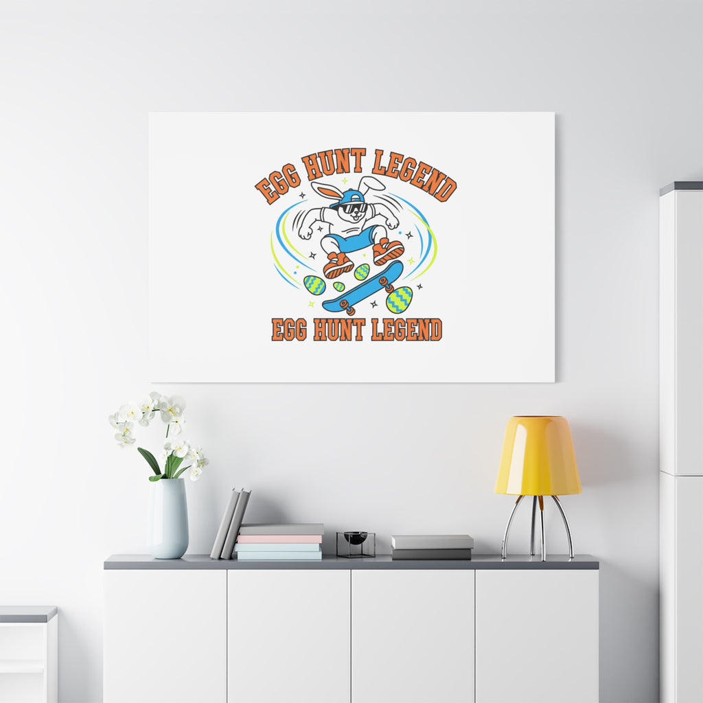Egg Hunt Legend Canvas | Bold Boys Easter, Egg Hunter Skateboard Dino Egg