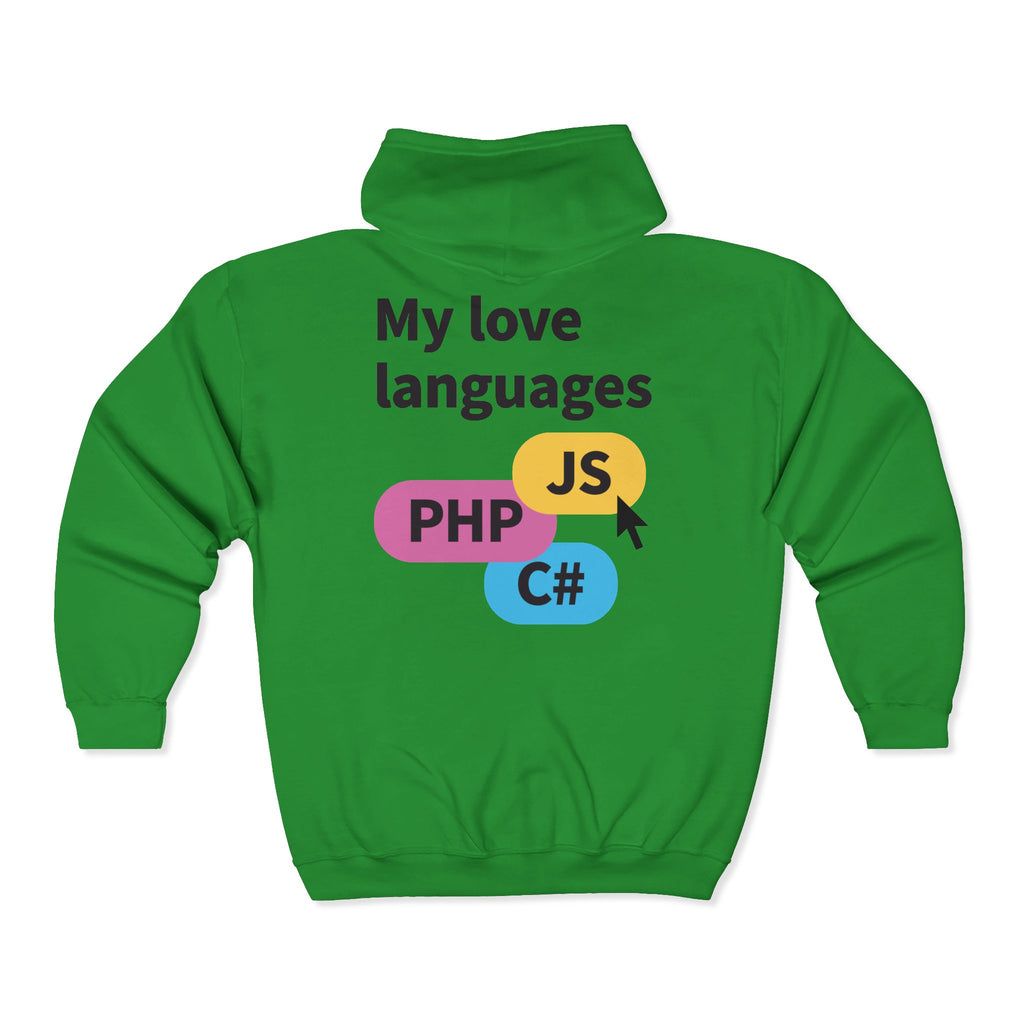 Monster Face Zip Hoodie — Playful Cartoon Splat Design